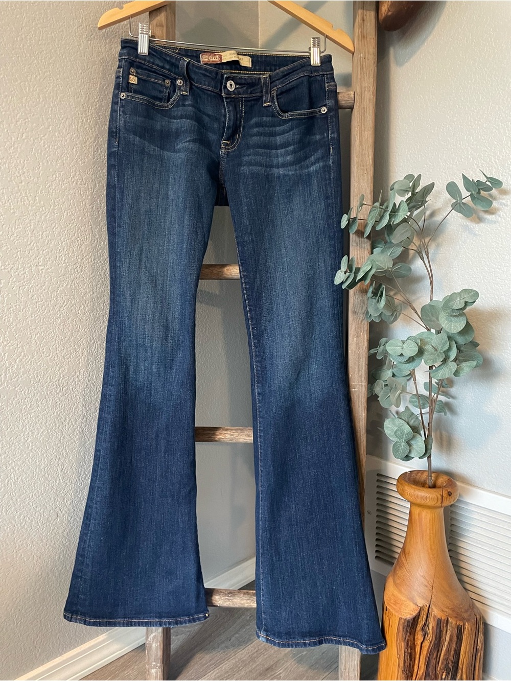 Big Star Women’s Dark Blue Flare Jeans - Stretch Denim